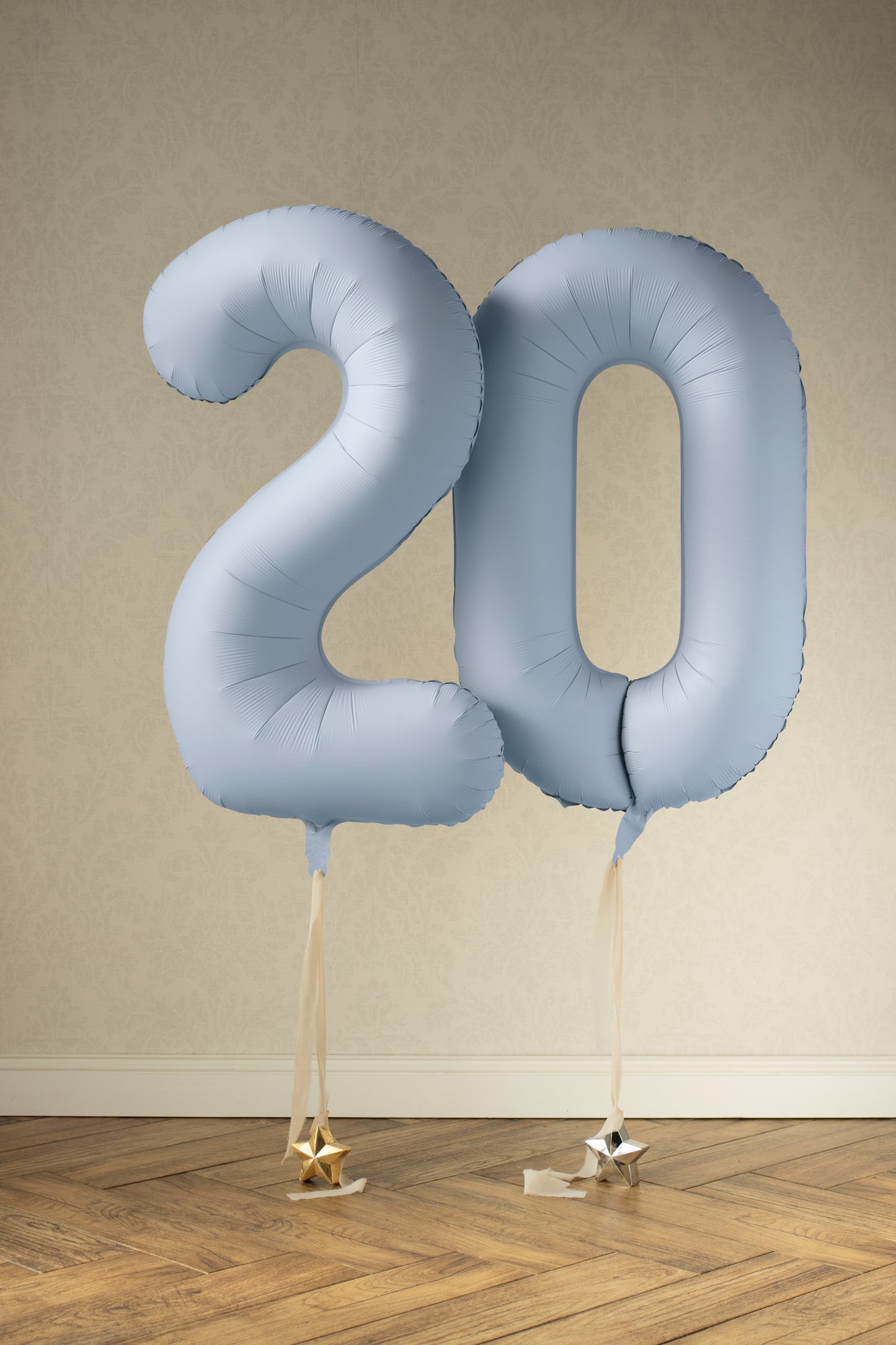 Misty Blue Number 0 Foil Balloon – Birthday Party Decoration