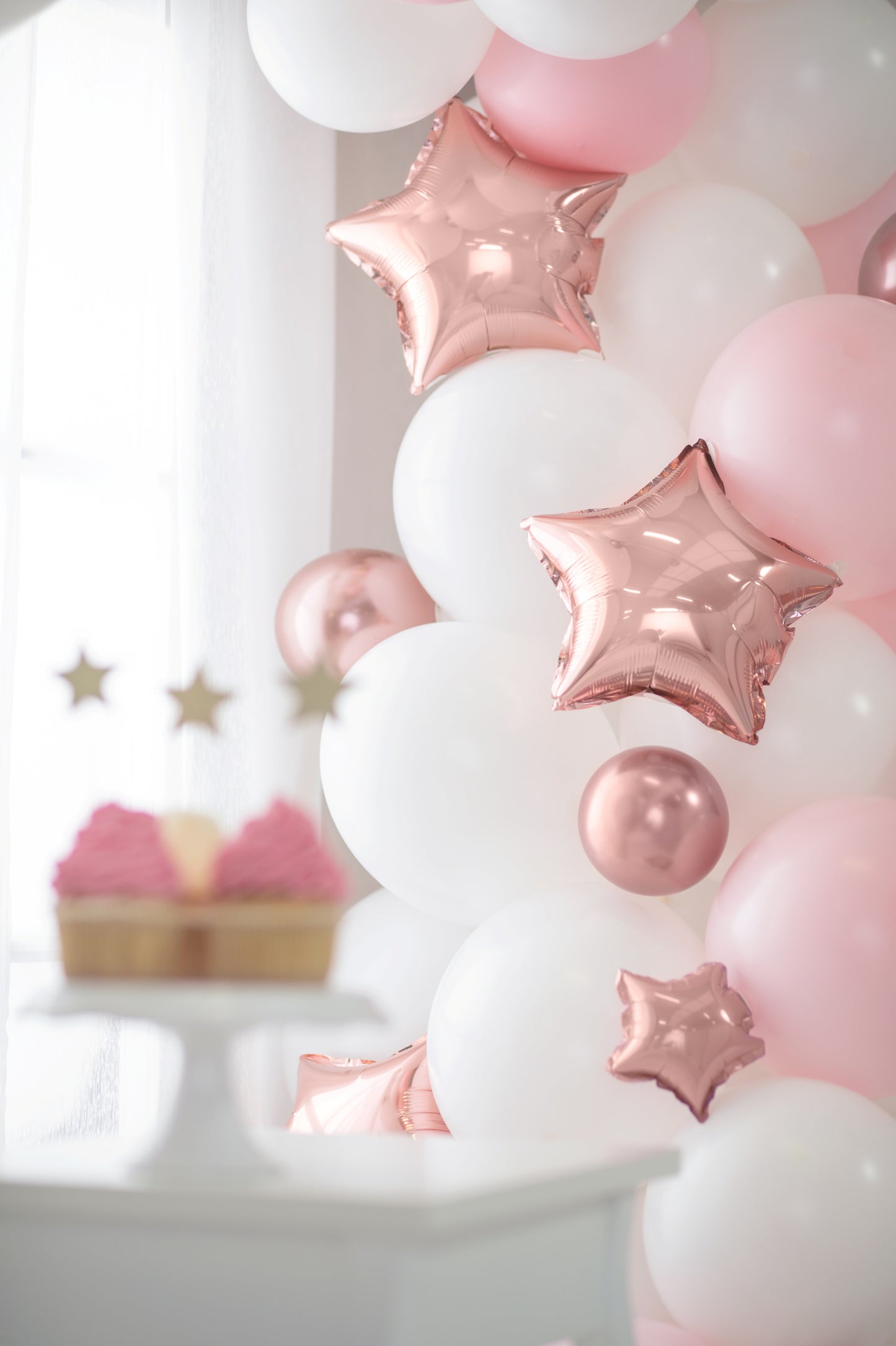 Rose Gold Star Balloon Set