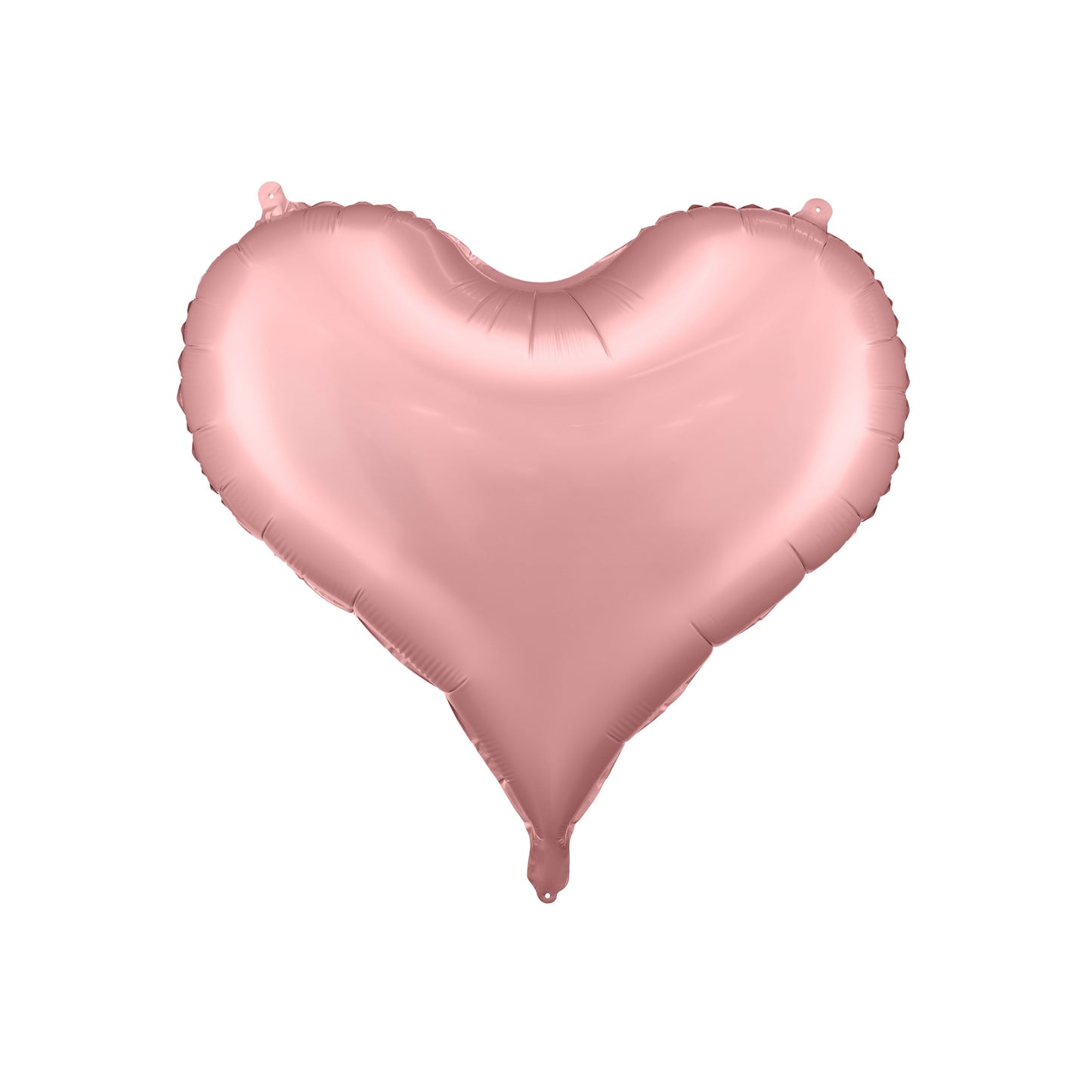 Pink heart-shaped balloon on a white background