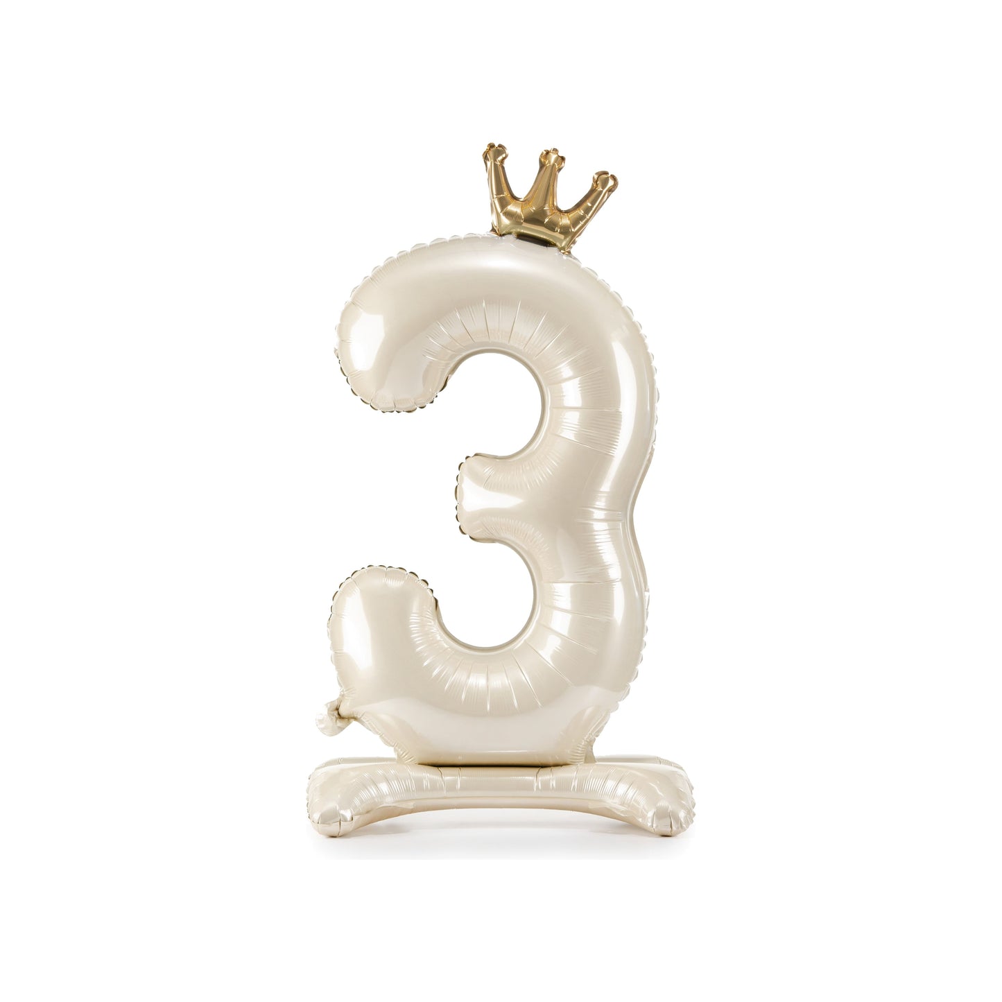 Light Cream Standing Foil Number Balloon for kids birthday party