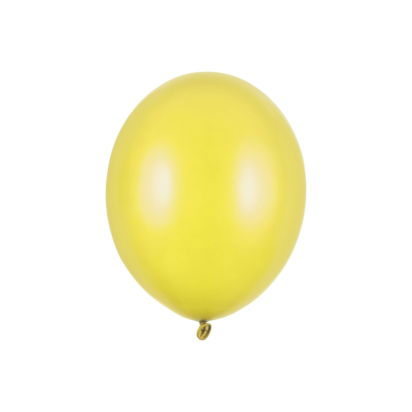 Lemon yellow metallic balloon 30 cm – fresh and bright balloon for summer parties and picnics