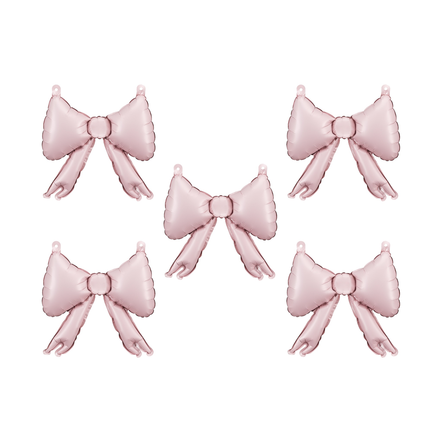 Light Pink Bow Foil Balloons Set for kids birthday party