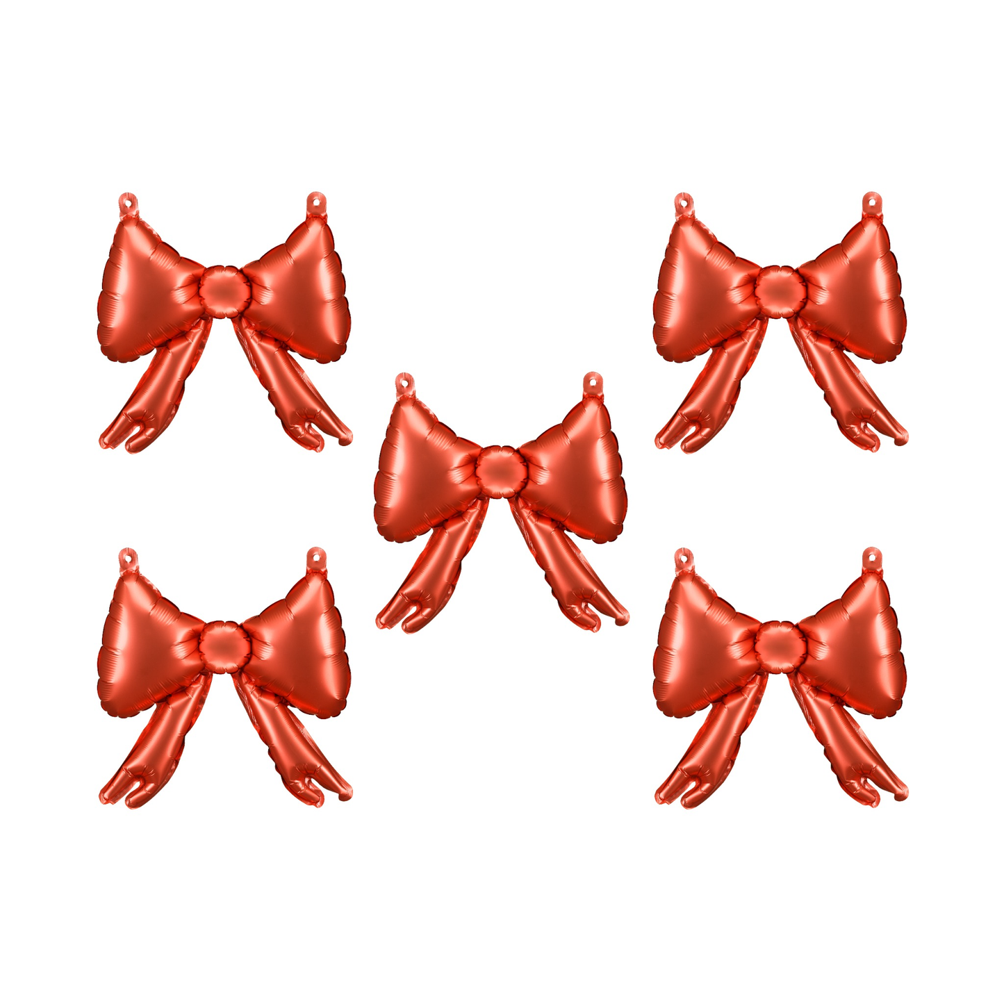 Red Bow Foil Balloons Set for kids birthday party