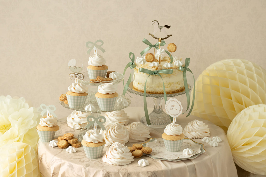 Welcome to the World: A Soft, Beige Baby Shower Setup