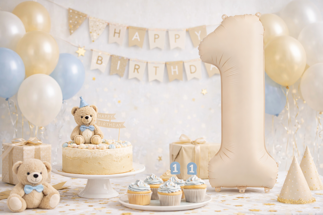 Beige Number Balloon – Neutral, Modern & Stylish