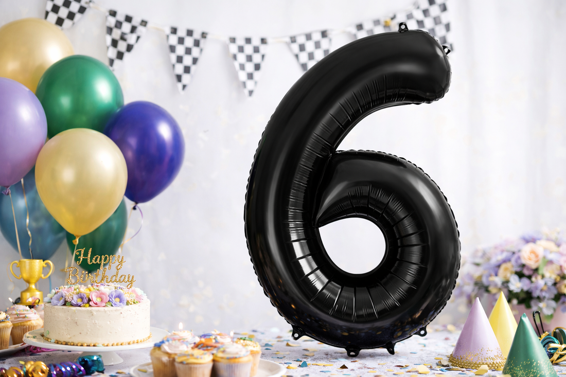 Black Number Balloon – Bold, Cool & Party-Ready