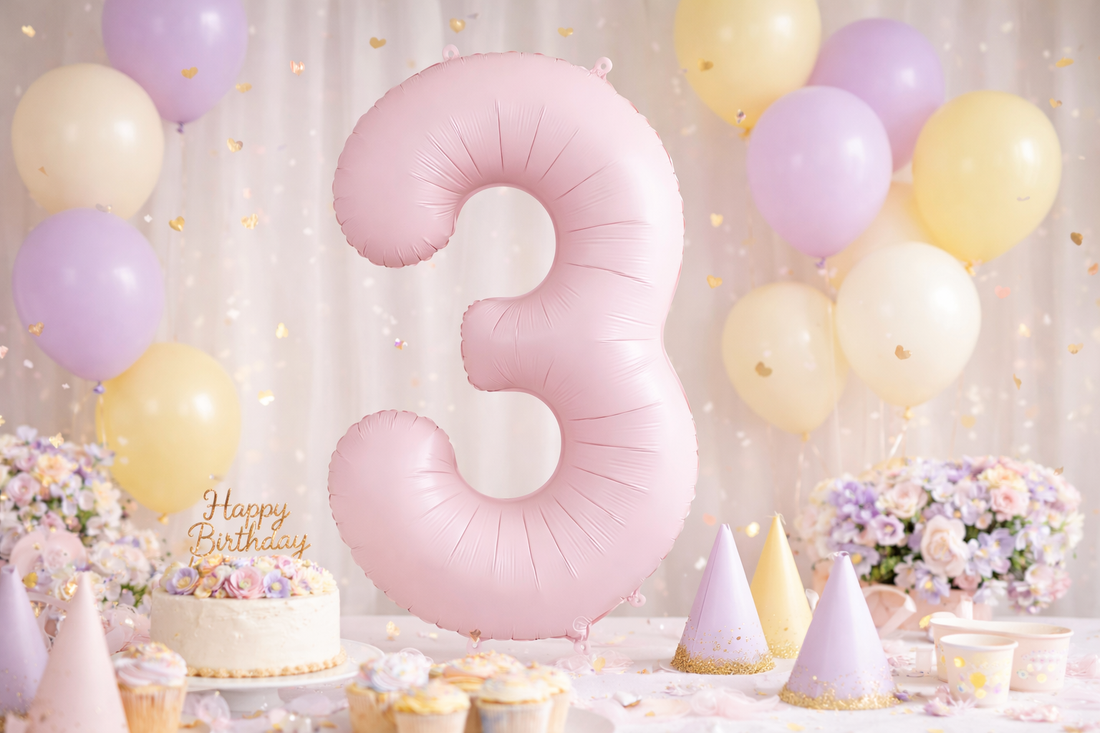 A Sweet Classic: Light Pink Number Balloon for Soft & Stylish Celebrations