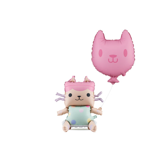 Baby Box with Cat Foil Balloons