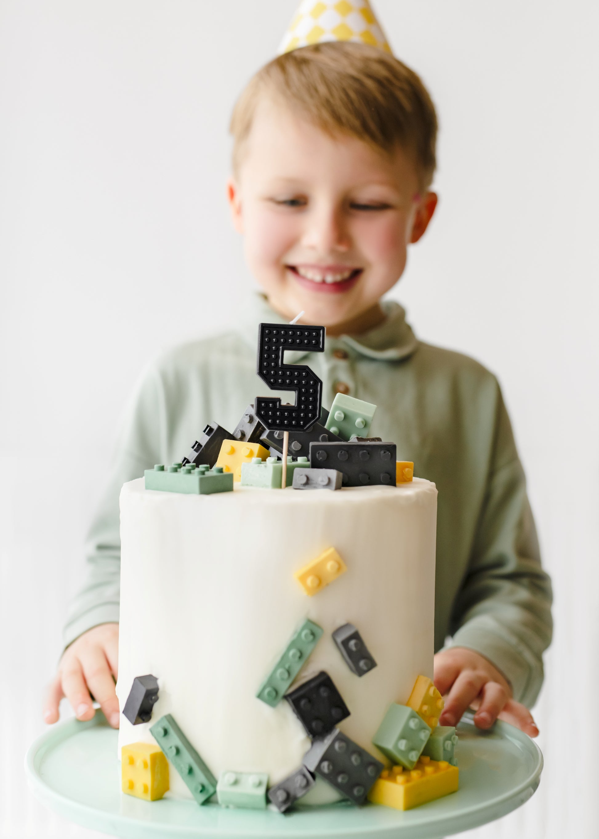 Black Birthday Candle – Number 5