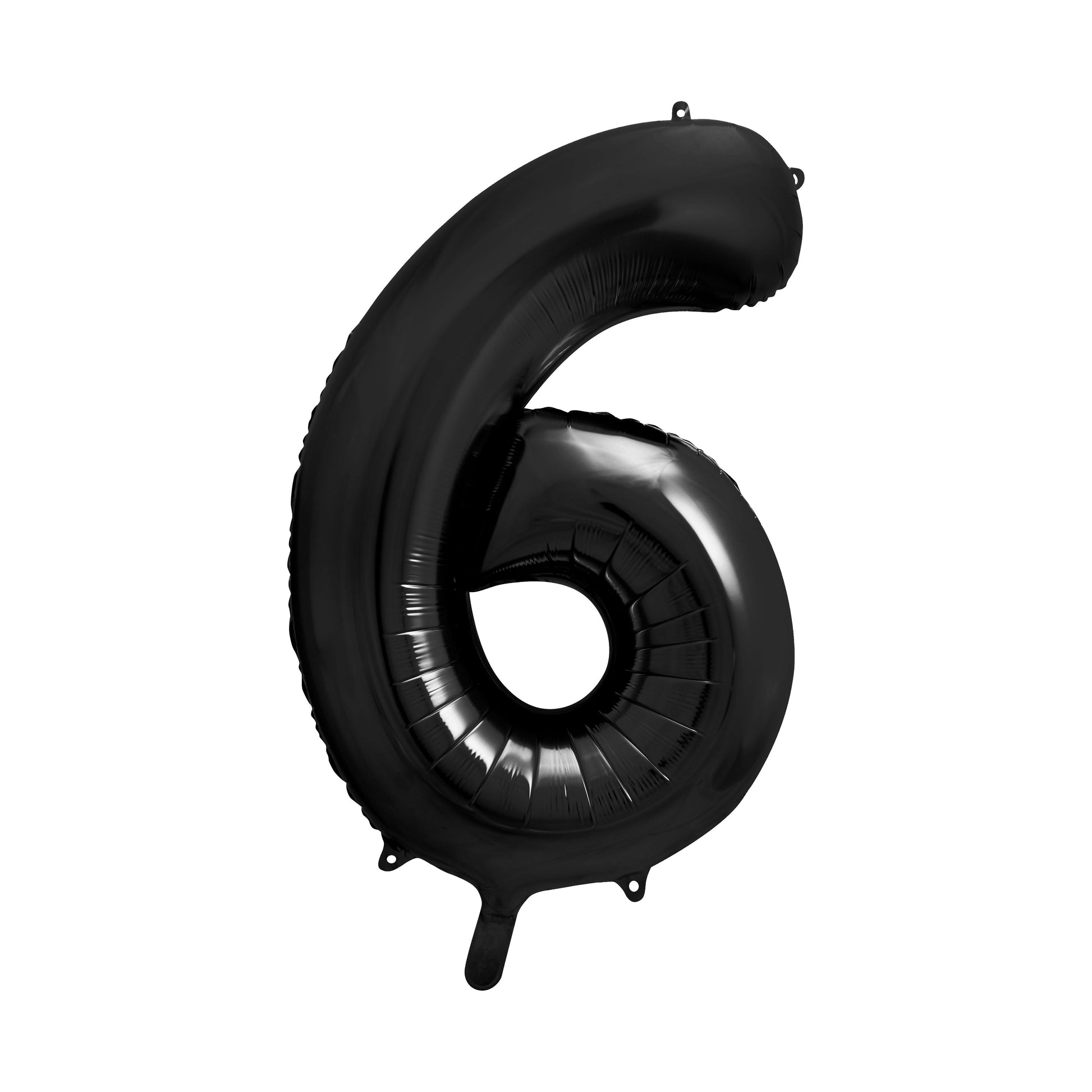 Black Foil Number 6 Balloon