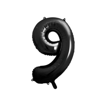 Black Foil Number 9 Balloon