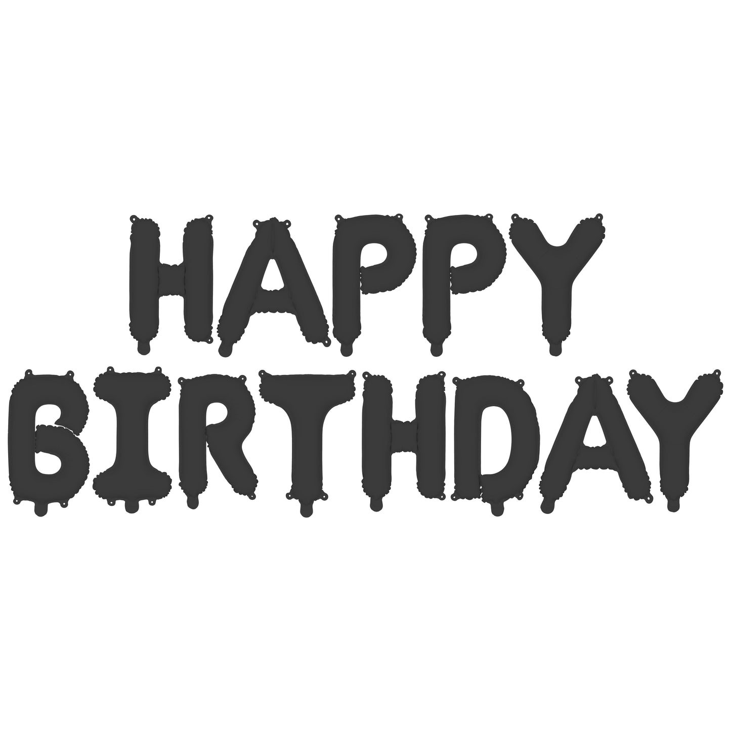 Black Happy Birthday Foil Balloon