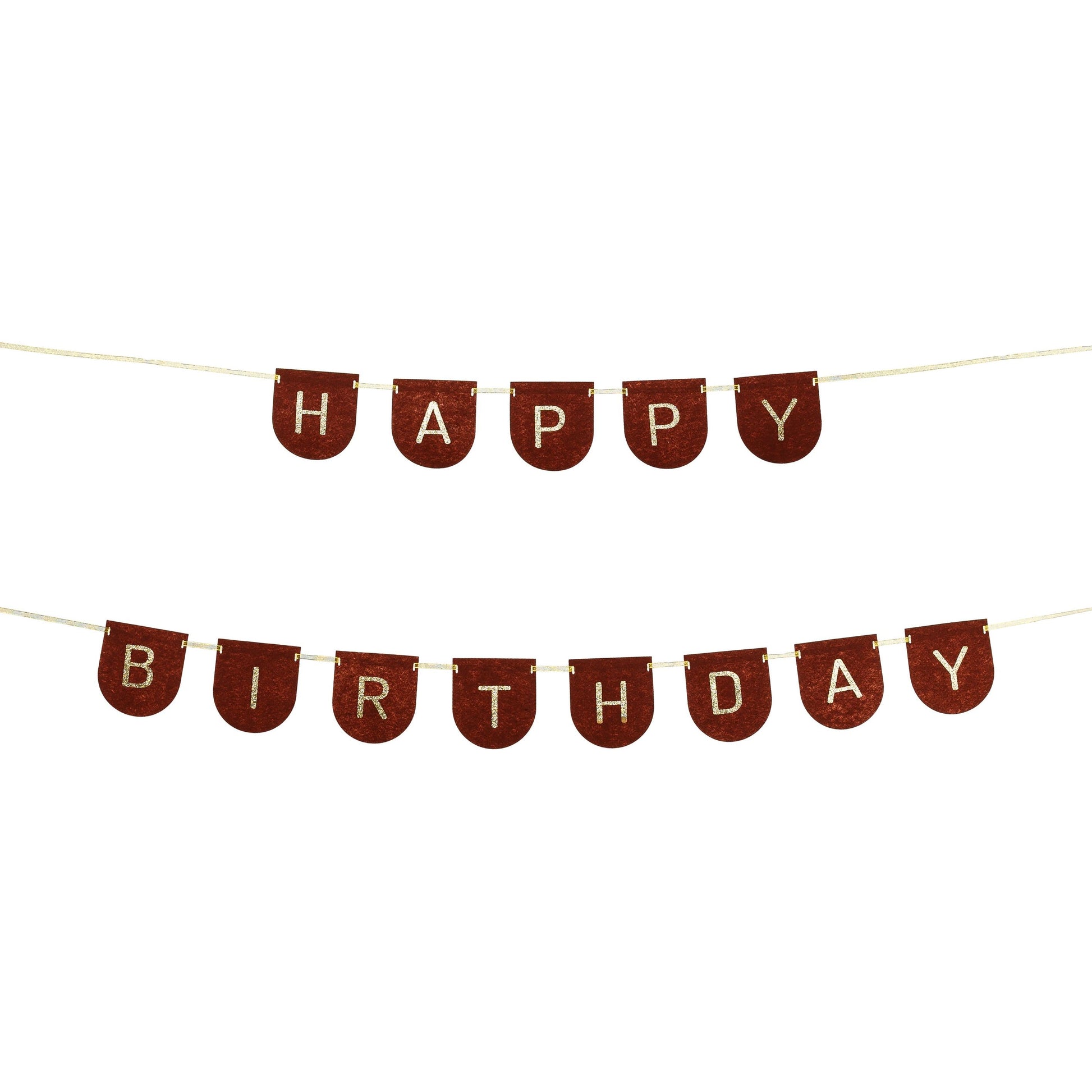Brown Happy Birthday Banner