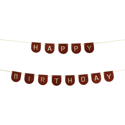 Brown Happy Birthday Banner