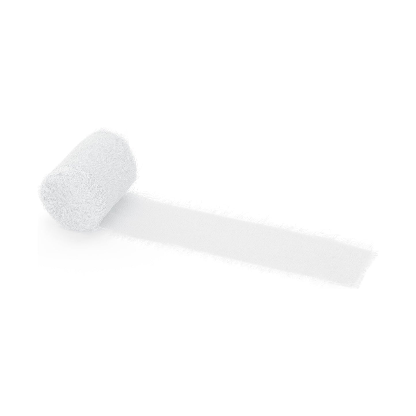 White ribbon on a white background