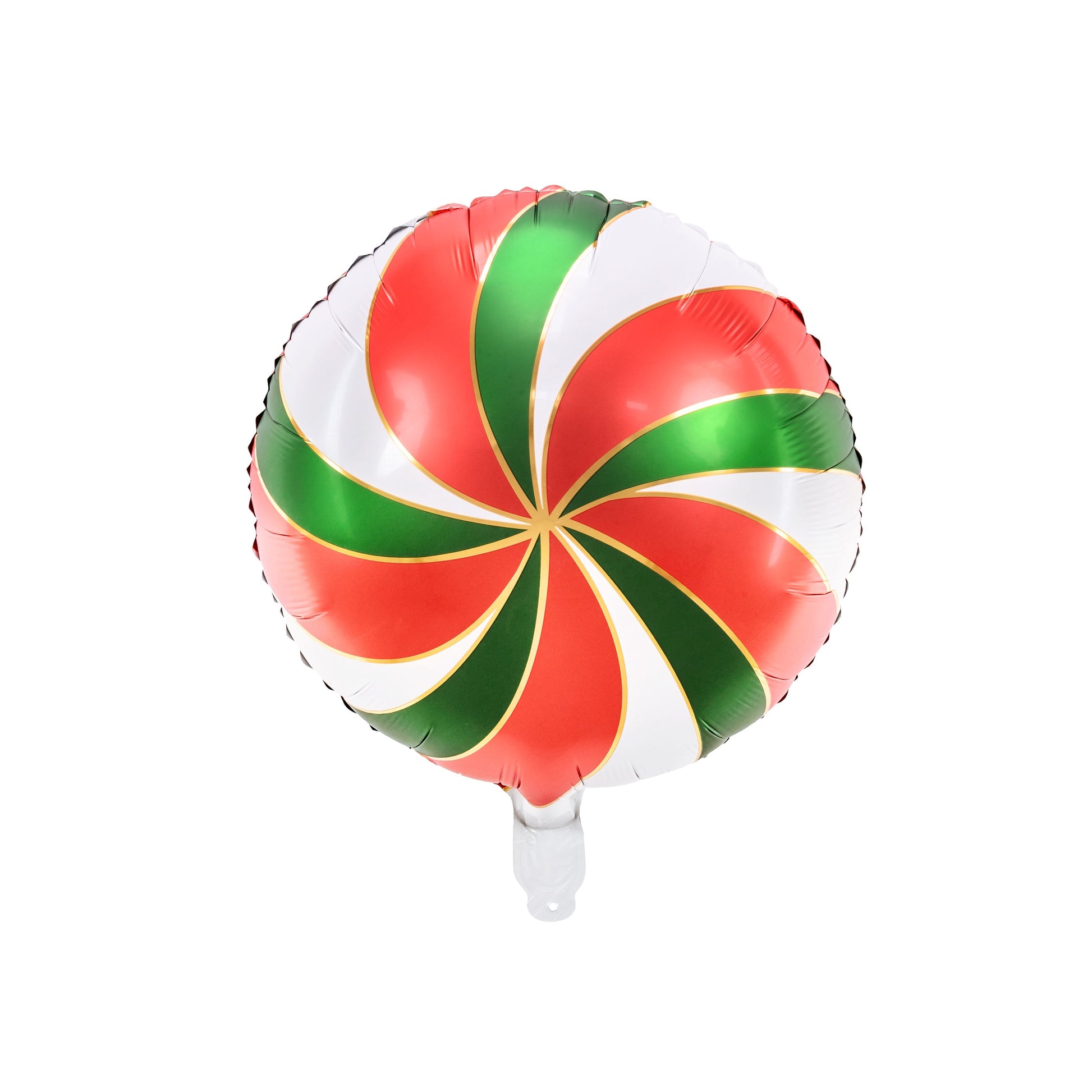 Colorful lollipop-shaped balloon on a white background