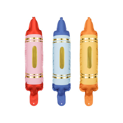 Crayon Foil Balloon Set