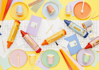 Crayon Foil Balloon Set on the Table