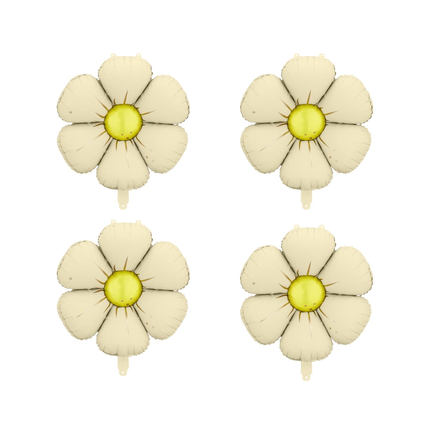 Cream Daisy Foil Balloon Set