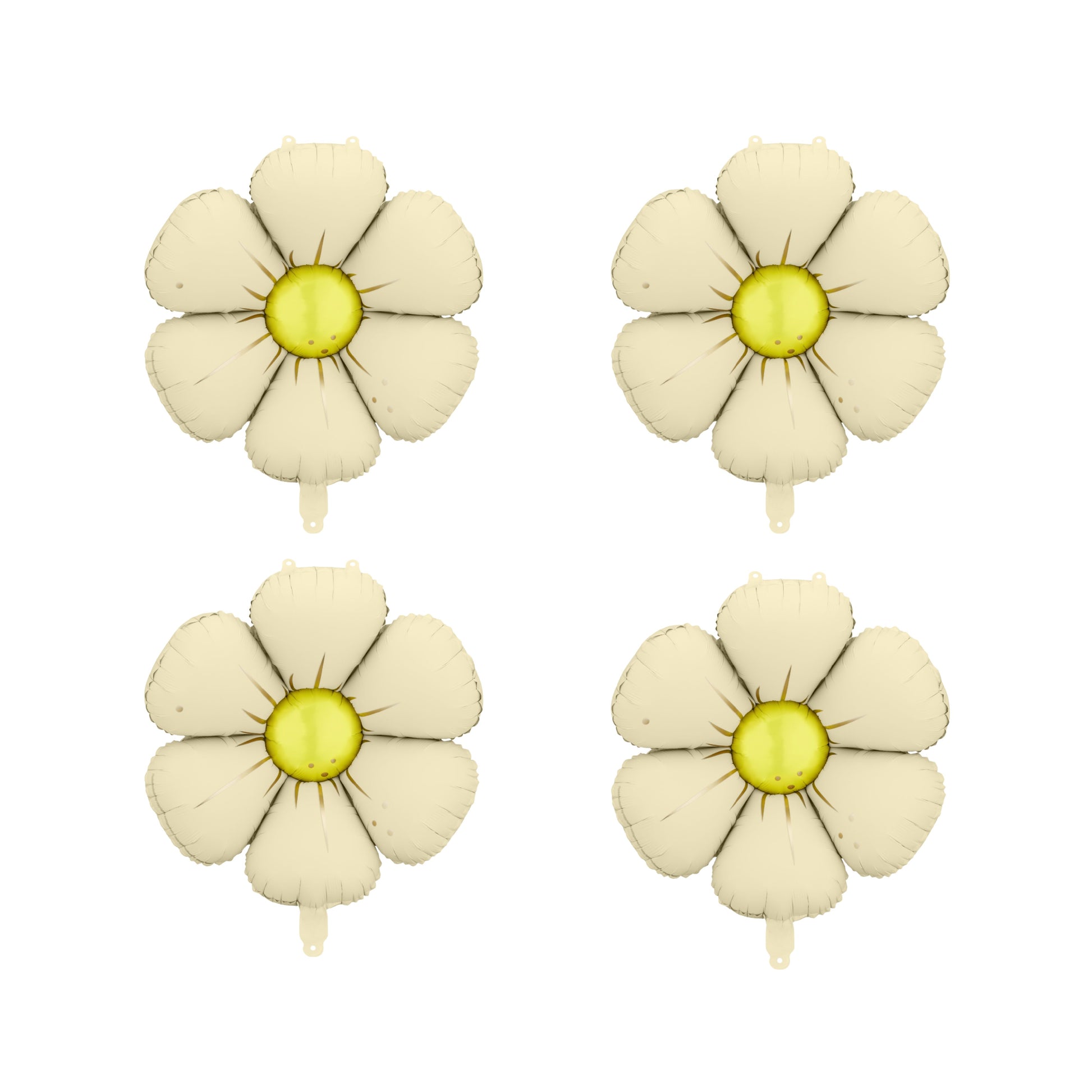 Cream Daisy Foil Balloon Set