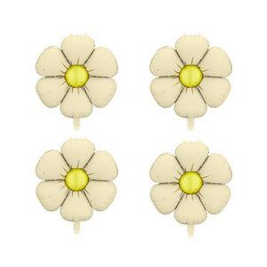 Cream Daisy Foil Balloon Set