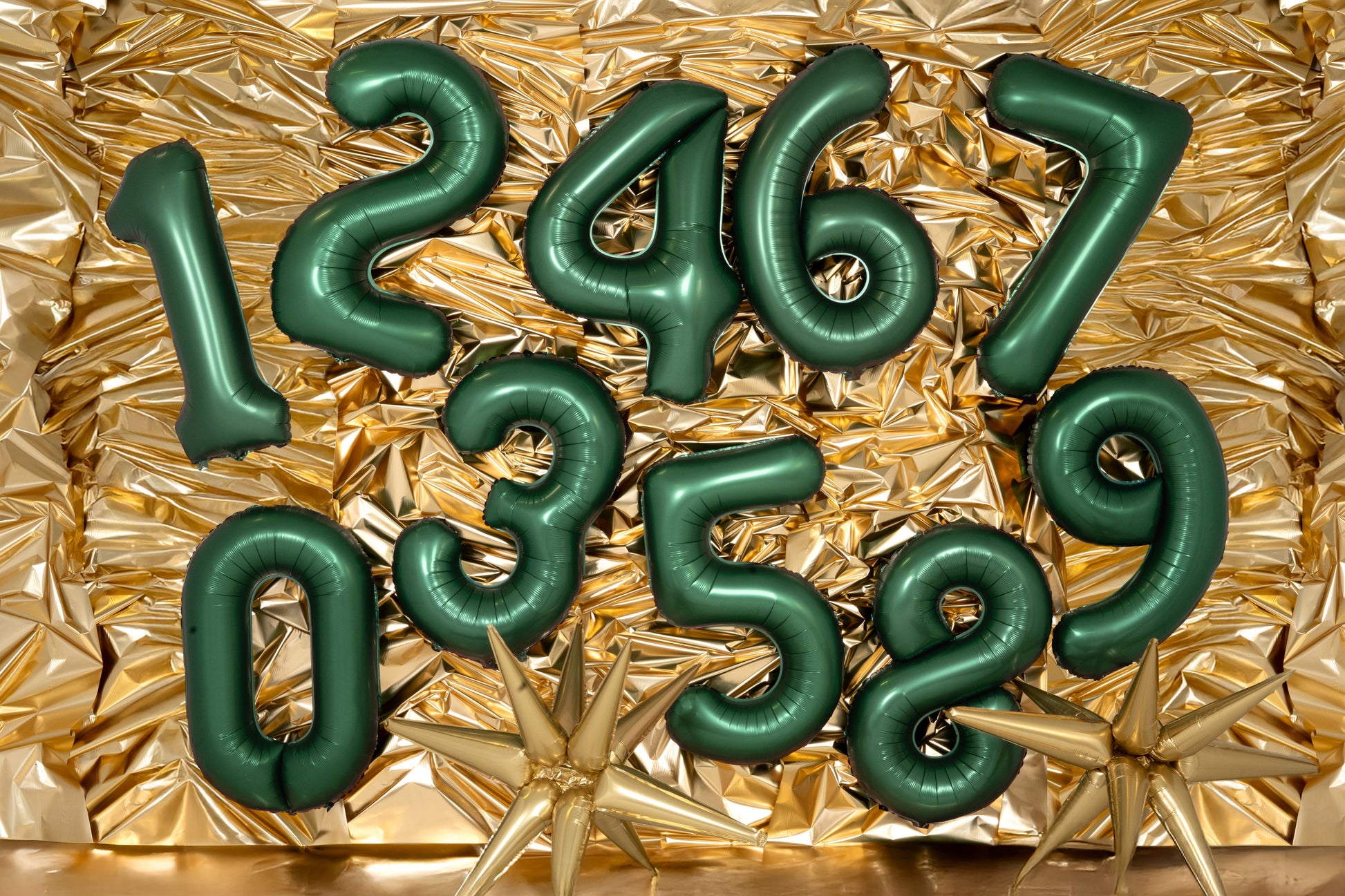 Bottle Green Foil Numbers