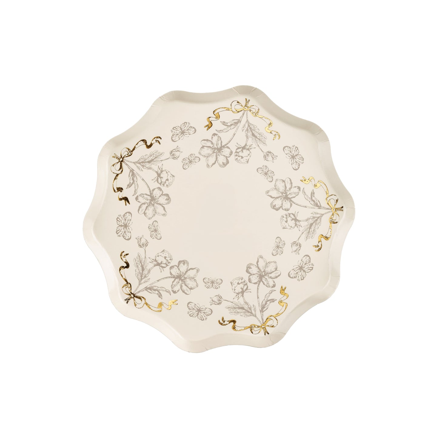 Decorative plate with floral patterns on a white background