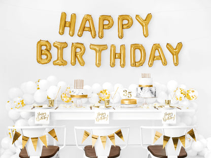 Gold Happy Birthday Foil Balloon