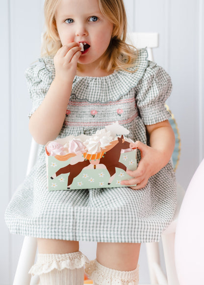 Horse snack boxes with running horse design for party treats
