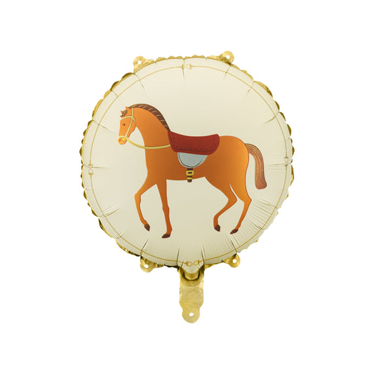 Horse Round Foil Balloon