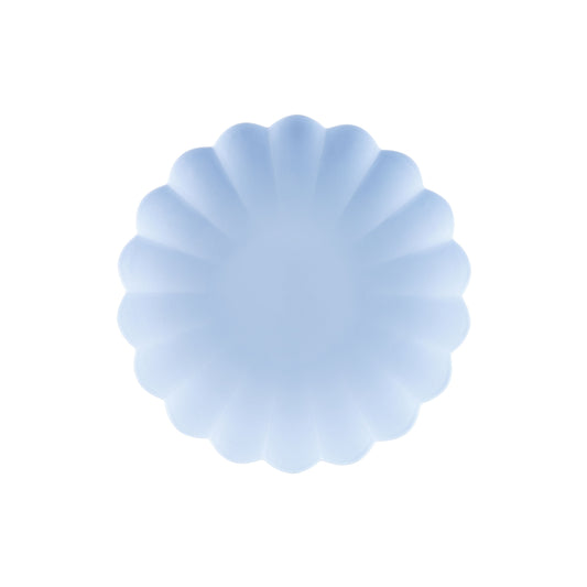 Light Blue Frill Plastic Plates