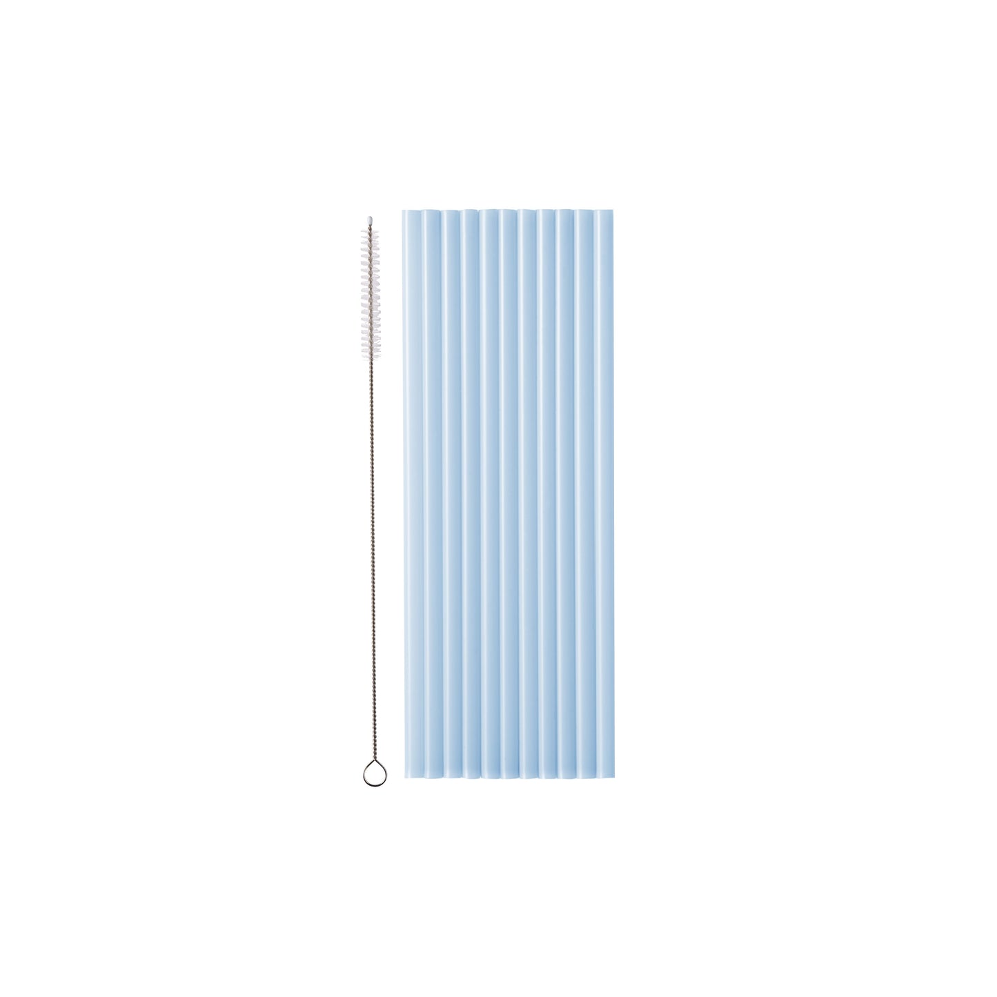 Light Blue Plastic Straws