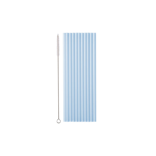 Light Blue Plastic Straws