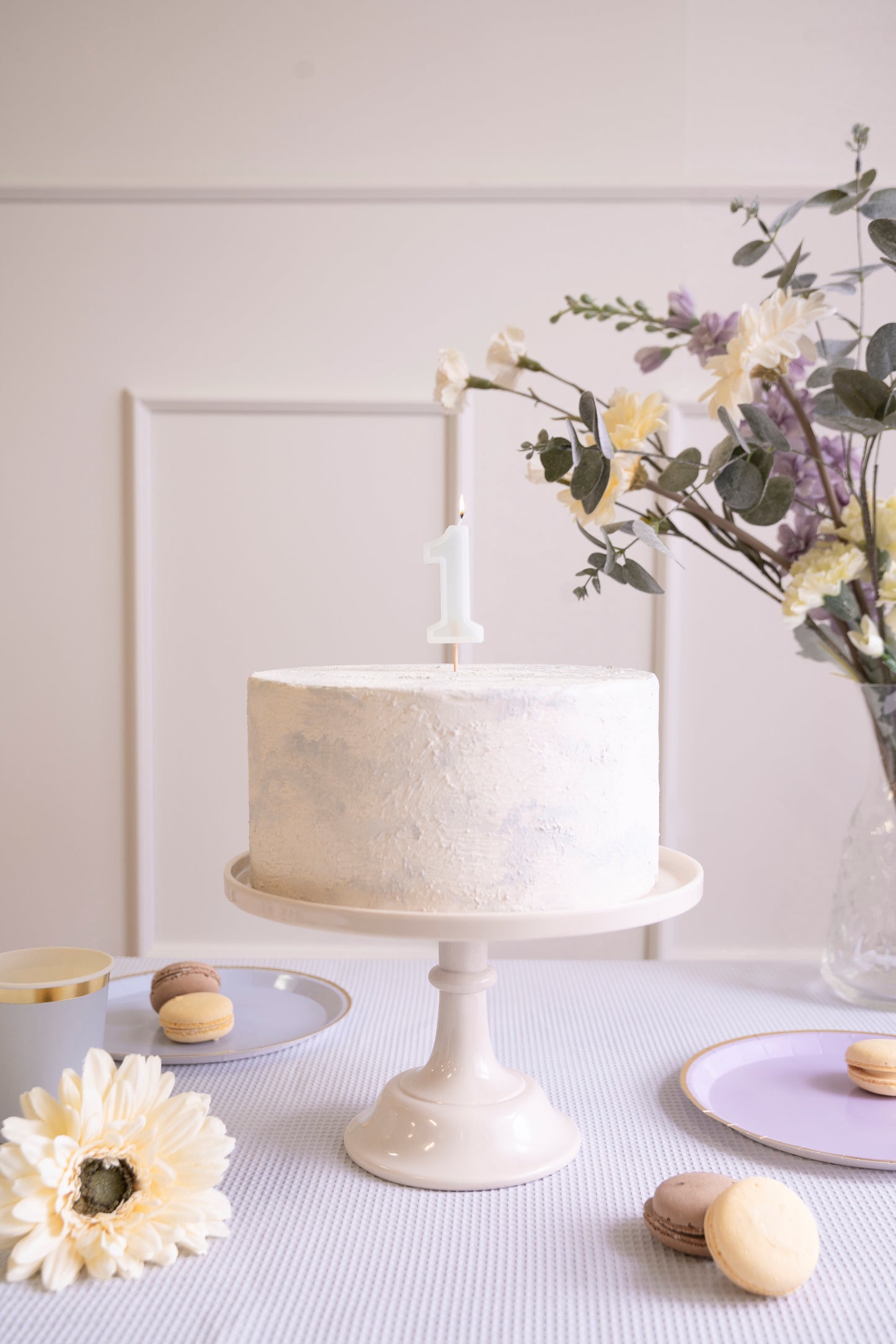 Light Mint Birthday Candle number 1