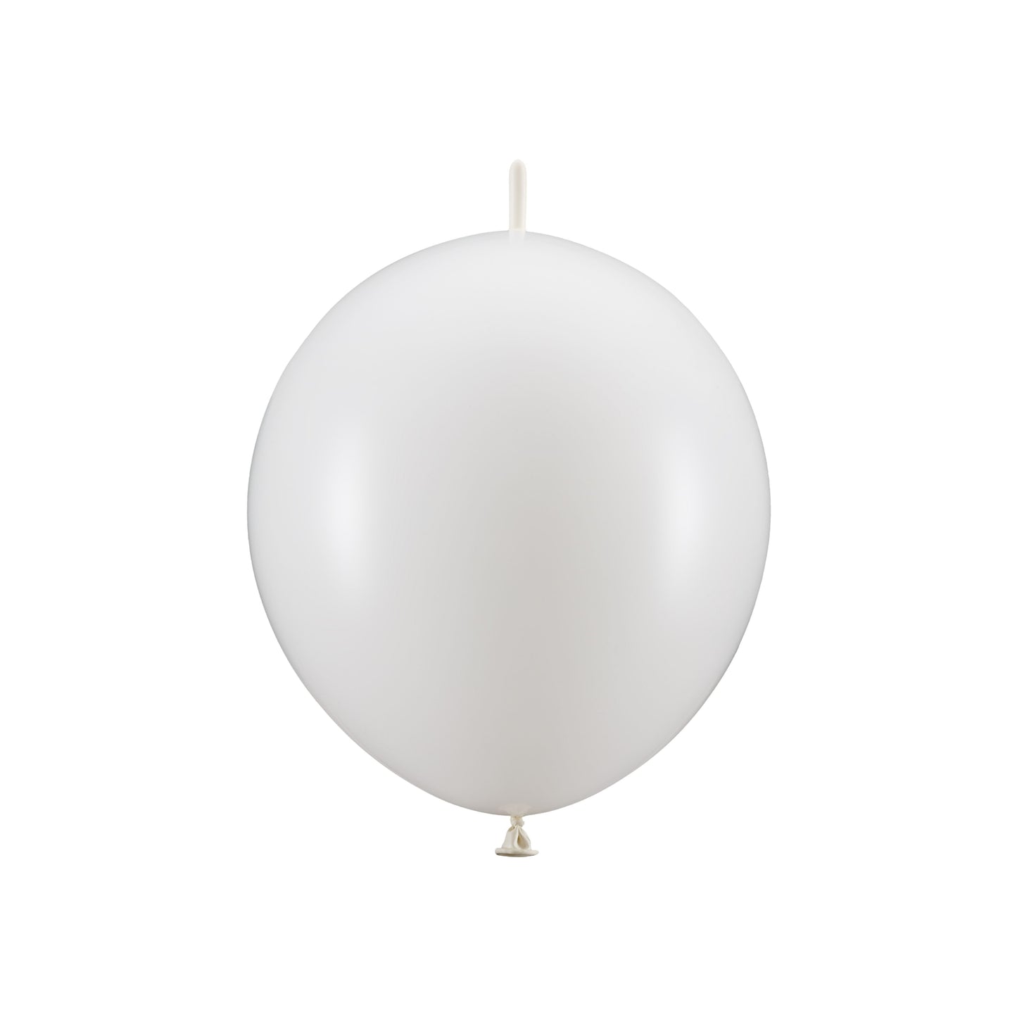 Metallic Pure White Linking Balloons