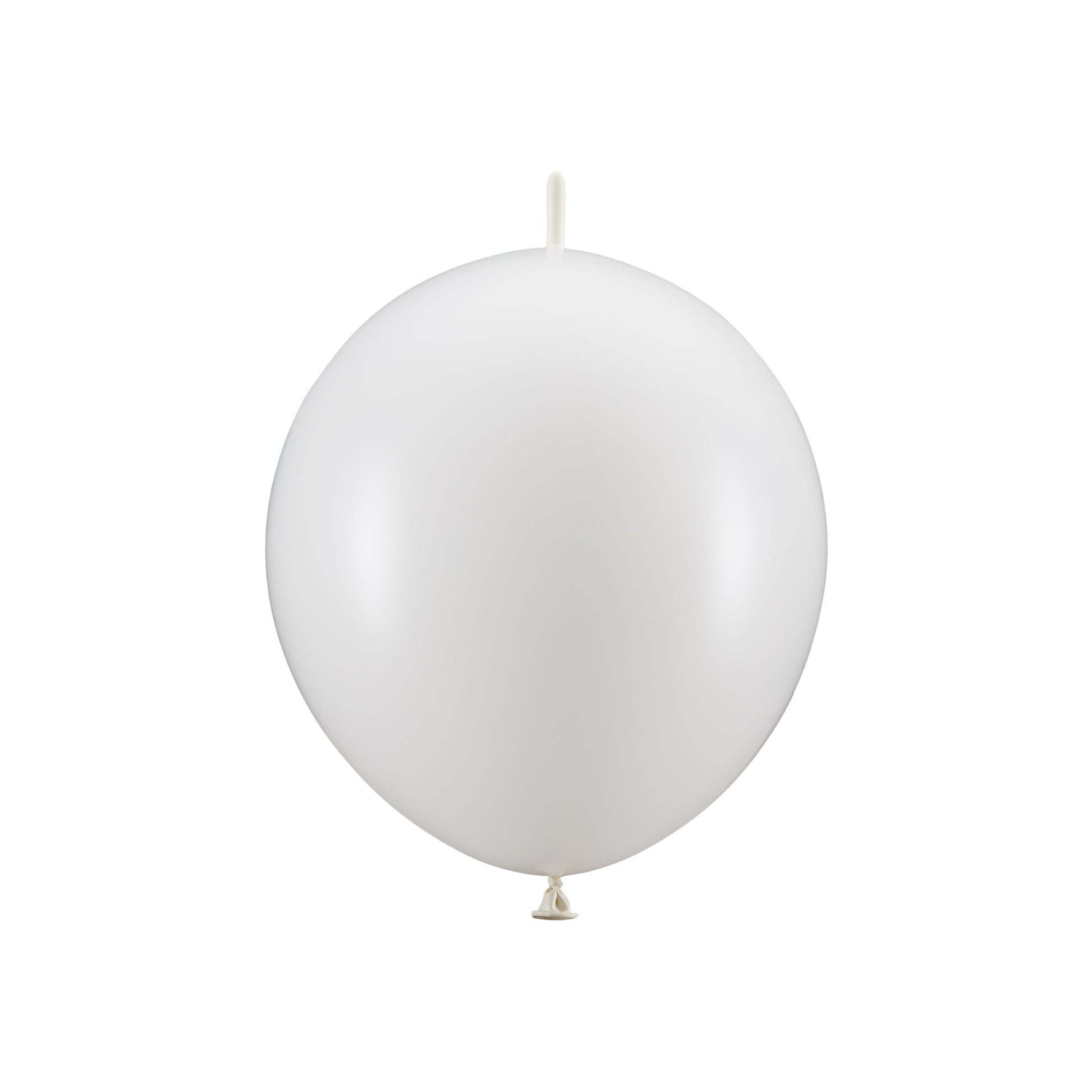 Metallic Pure White Linking Balloons