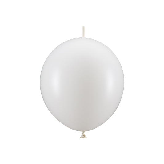 Metallic Pure White Linking Balloons