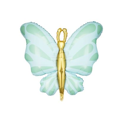 Mint Butterfly Foil Balloon