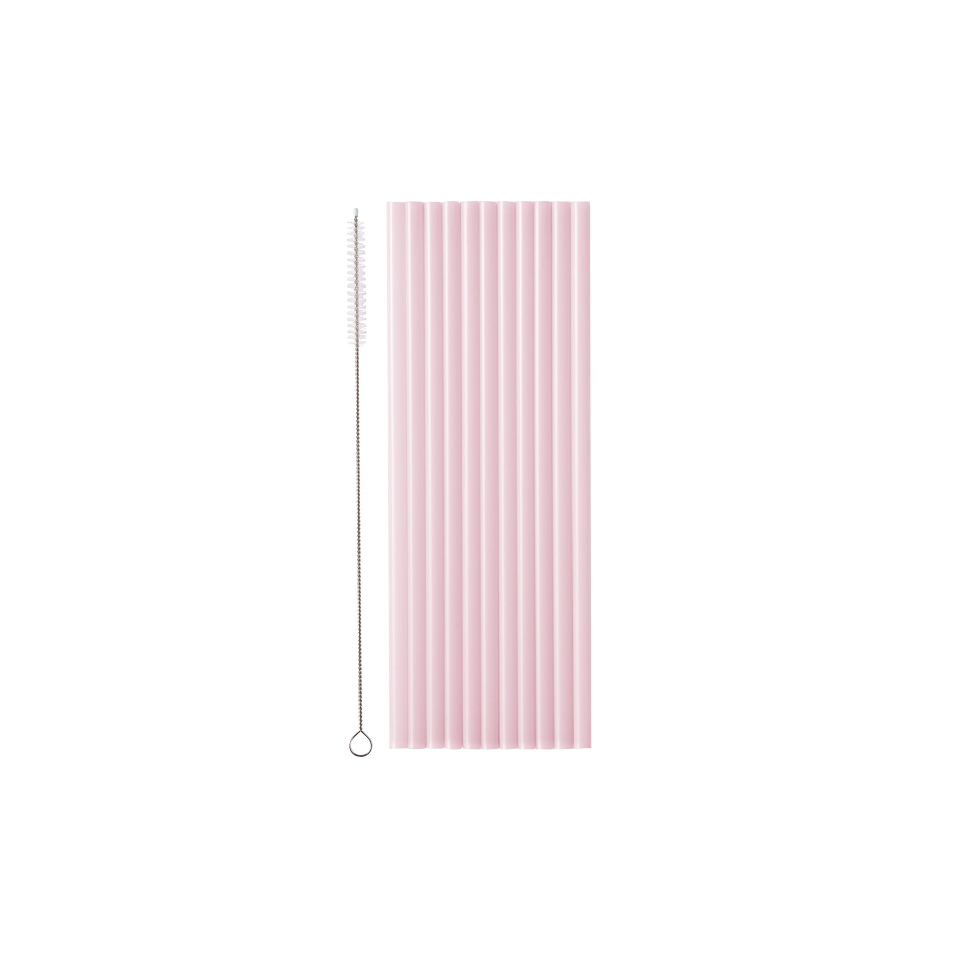 Pink Plastic Straws