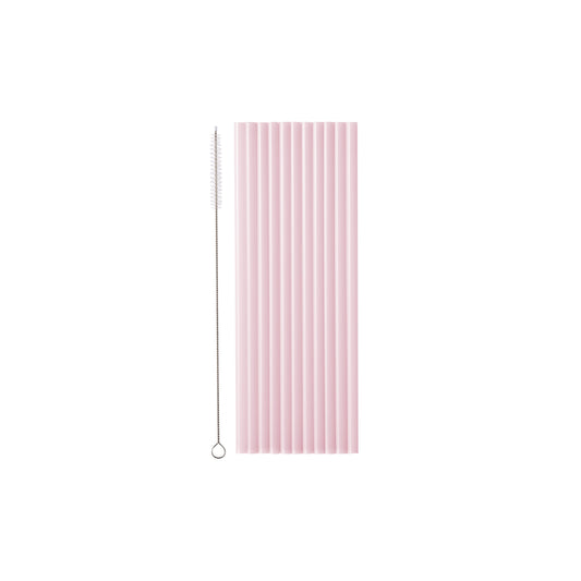 Pink Plastic Straws