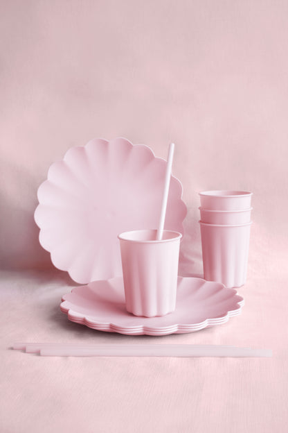 Pink Plastic Straws