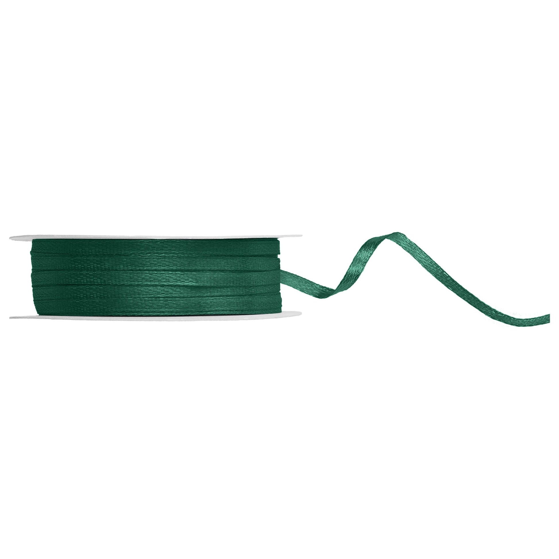 Green ribbon on a white background