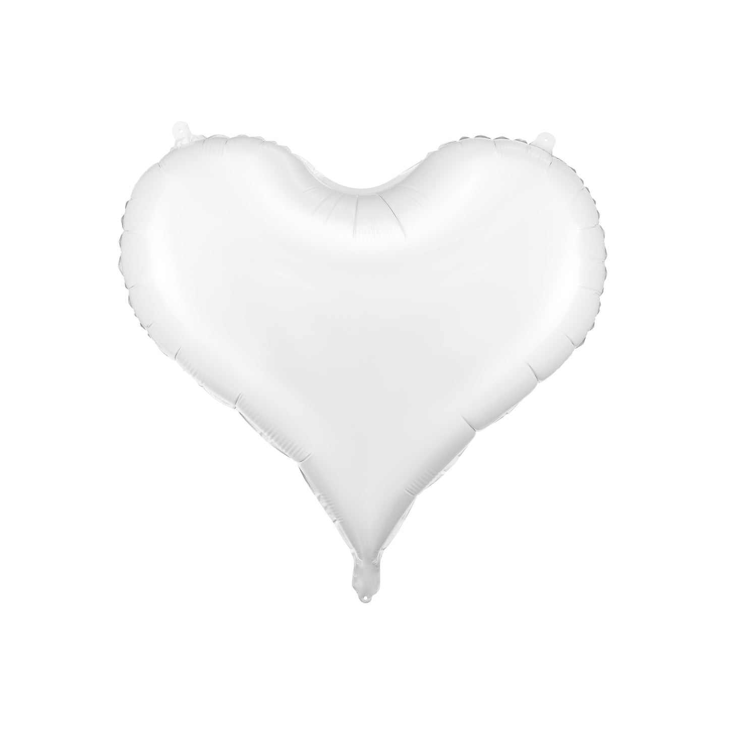 Satin White Heart Foil Balloon
