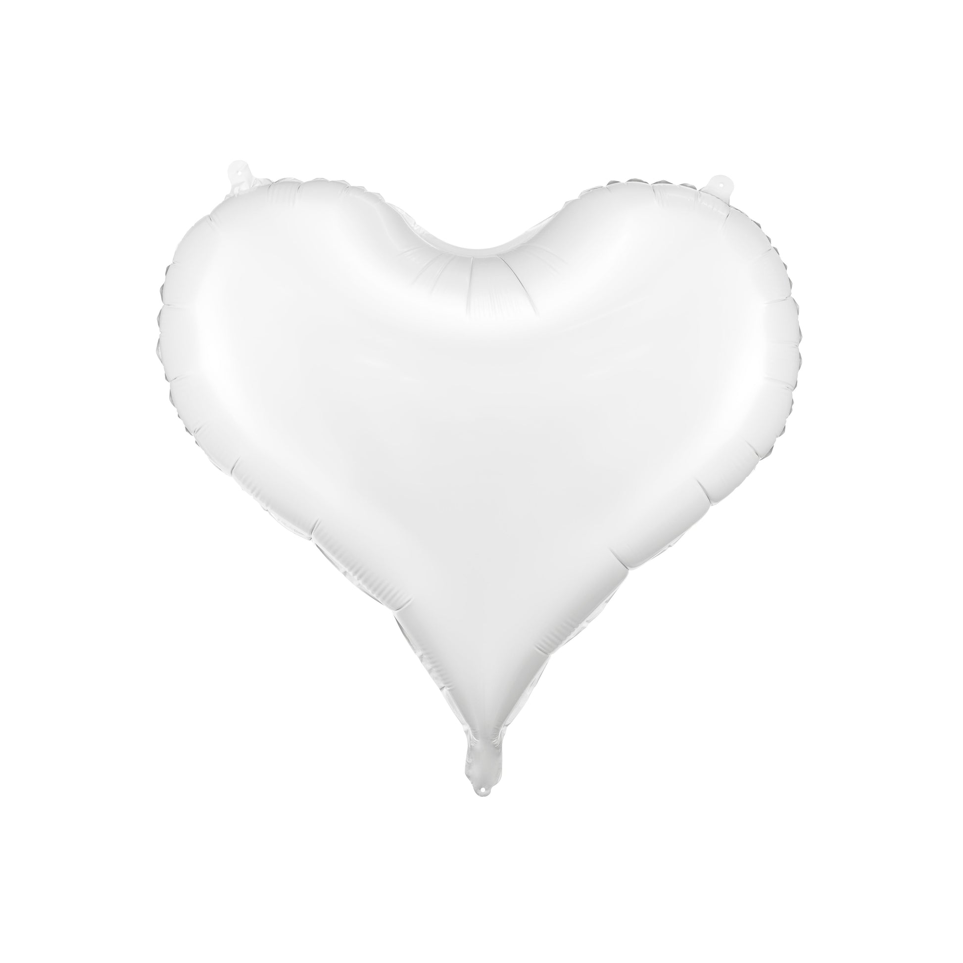 Satin White Heart Foil Balloon