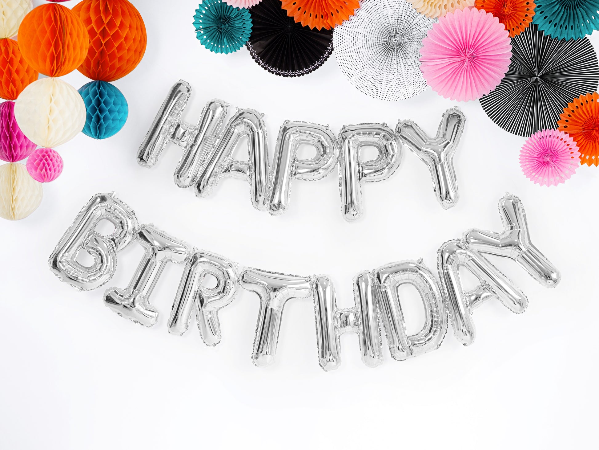 Silver Happy Birthday Foil Balloon