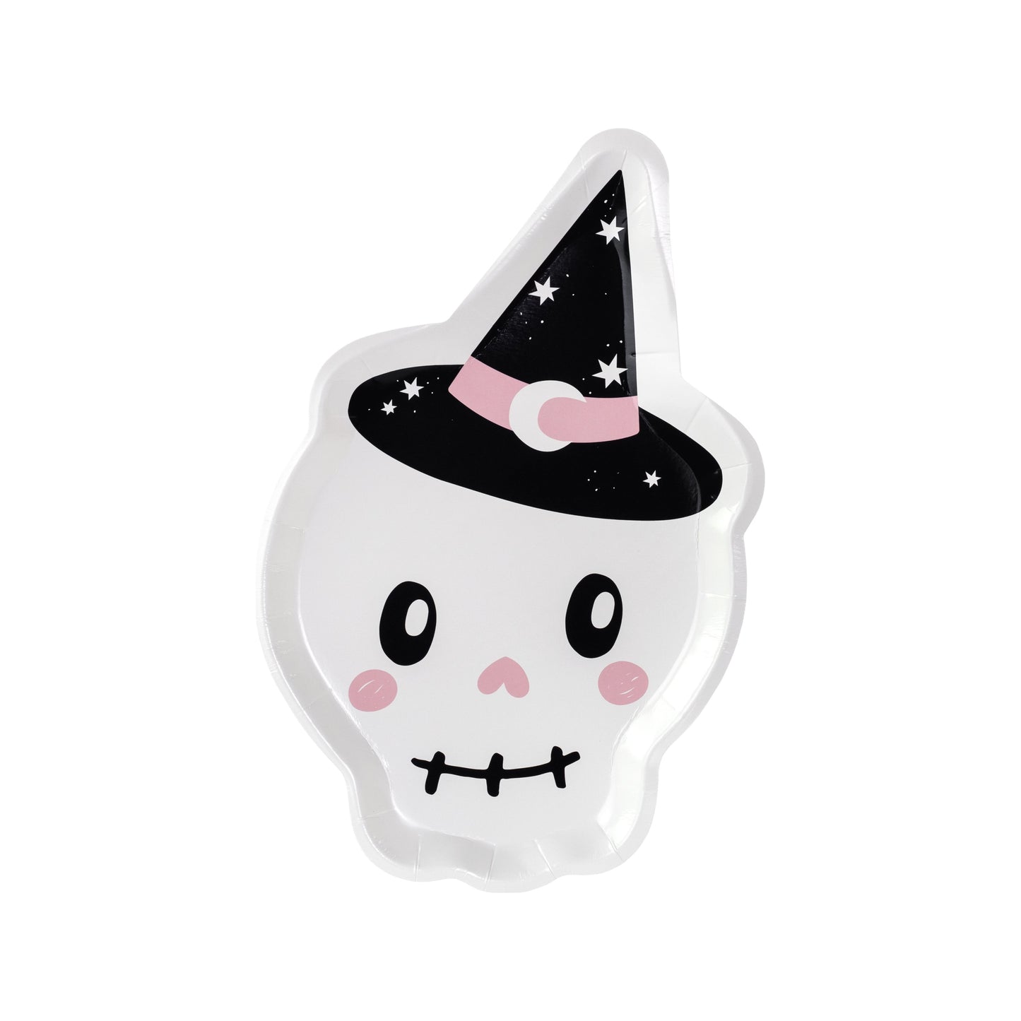 Ghost with a witch hat on a white background