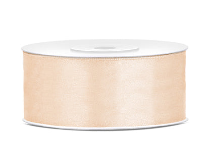 Beige ribbon on a white background