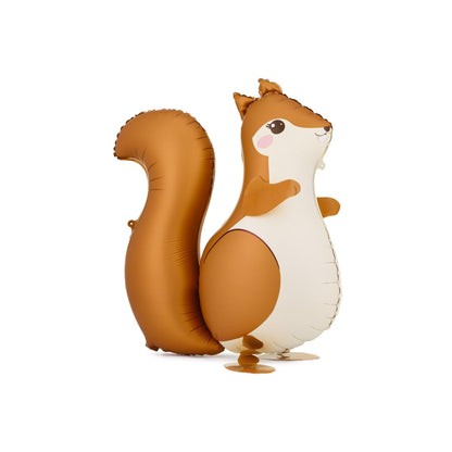 Inflatable squirrel balloon on a white background