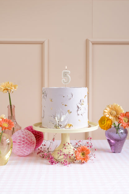 Warm Grey Birthday Candle number 5