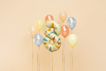 Snake-shaped number 6 foil balloon with fun green pattern